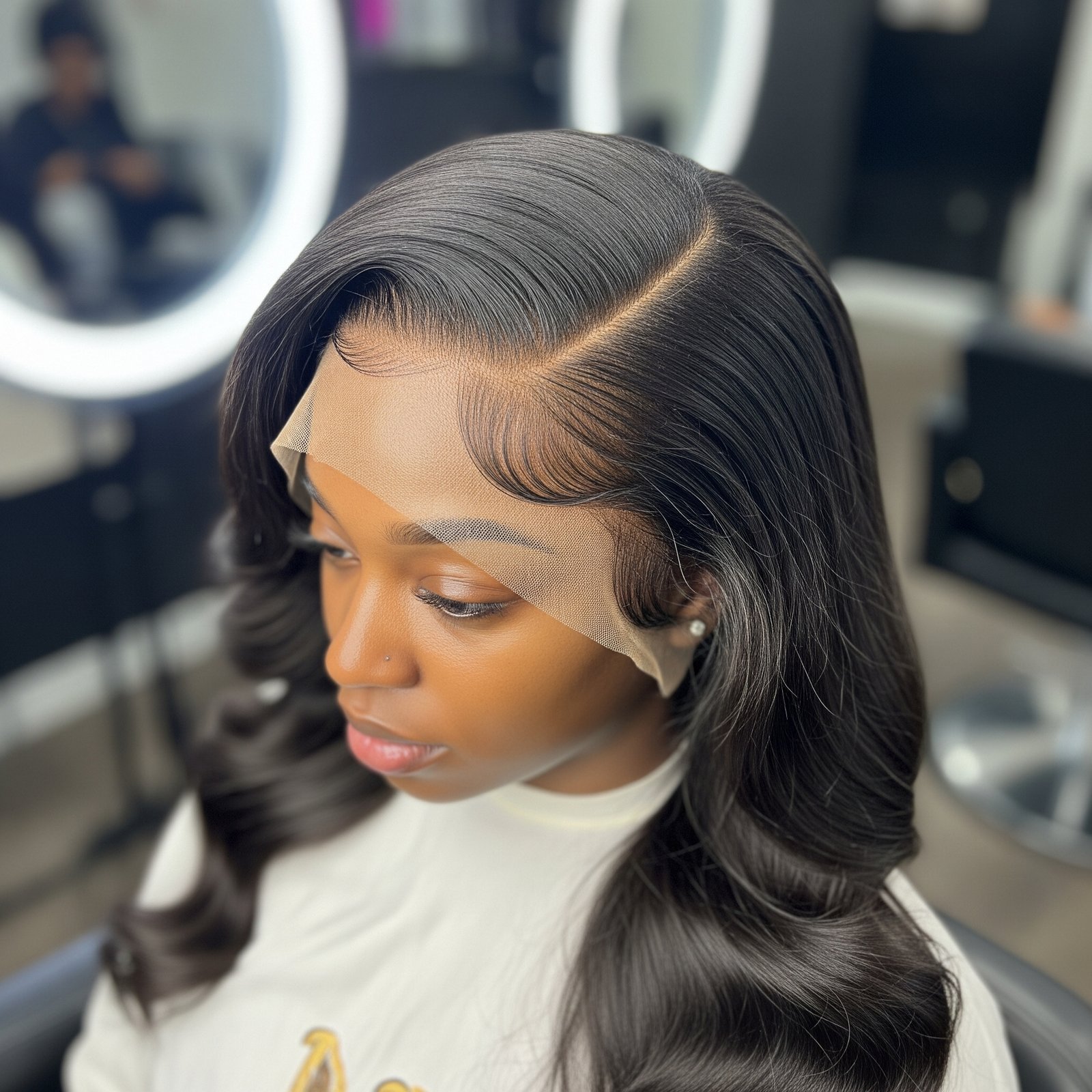 Pose tissage lace frontale