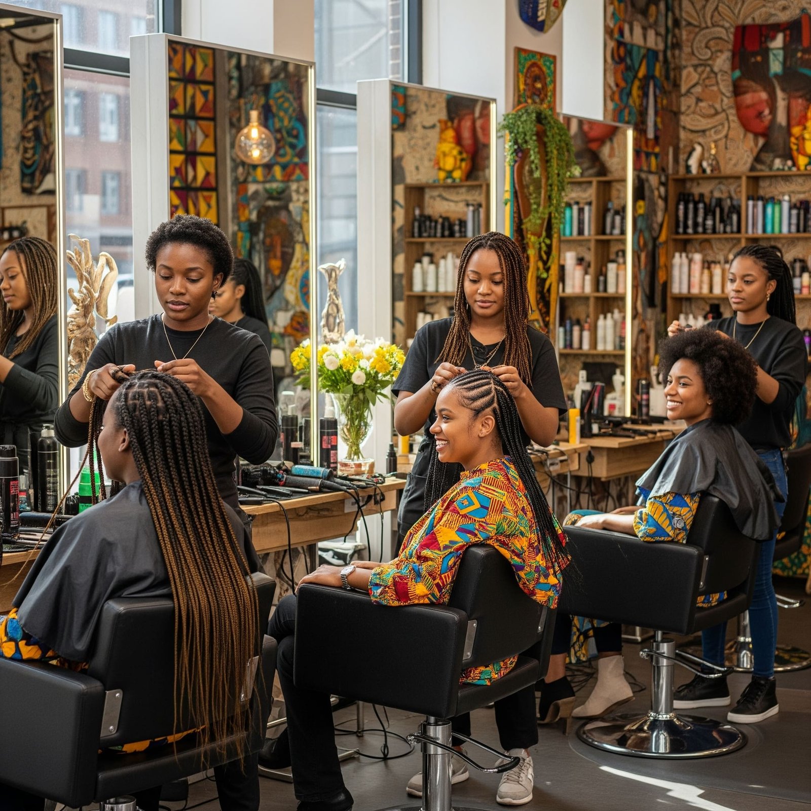 Intérieur du salon de coiffure