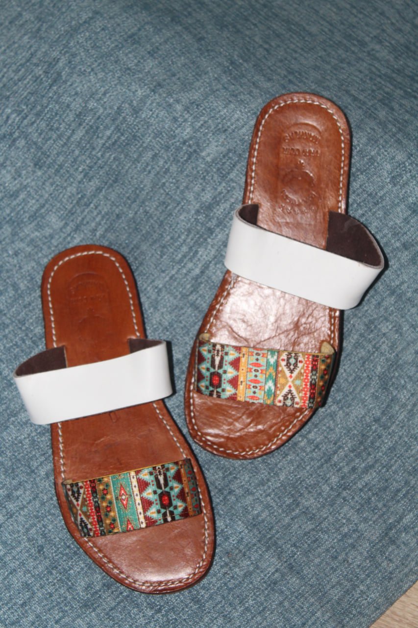 Sandale tissu africain